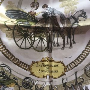 100% Silk AUTHENTIC Hermès Scarf Blue